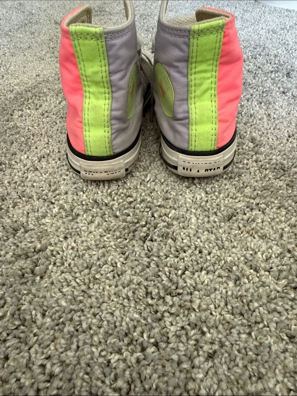 Converse High Top Sneakers - Neon Pink, Lavender & Lime Accent